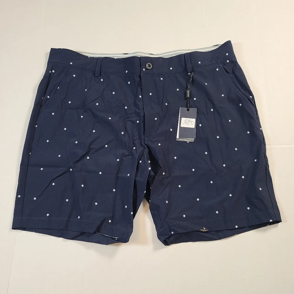 Maelreg Men's Navy Blue Pro Flex Shorts Quick Dry Water Resistant NWT 40 X 7